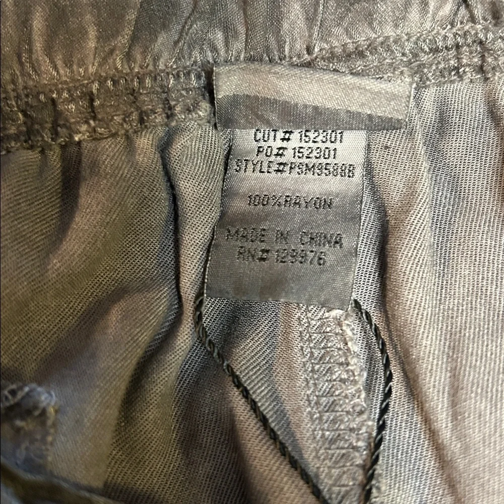 XCVI wide leg distressed drawstring wide leg pants medium gray - Picture 7 of 11